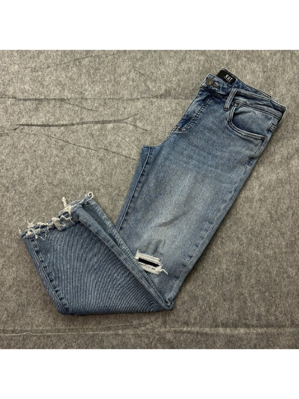 Kut From The Kloth Kelsey High Rise Fab Ab Ankle Flare Jeans Women's Sz 6 Denim